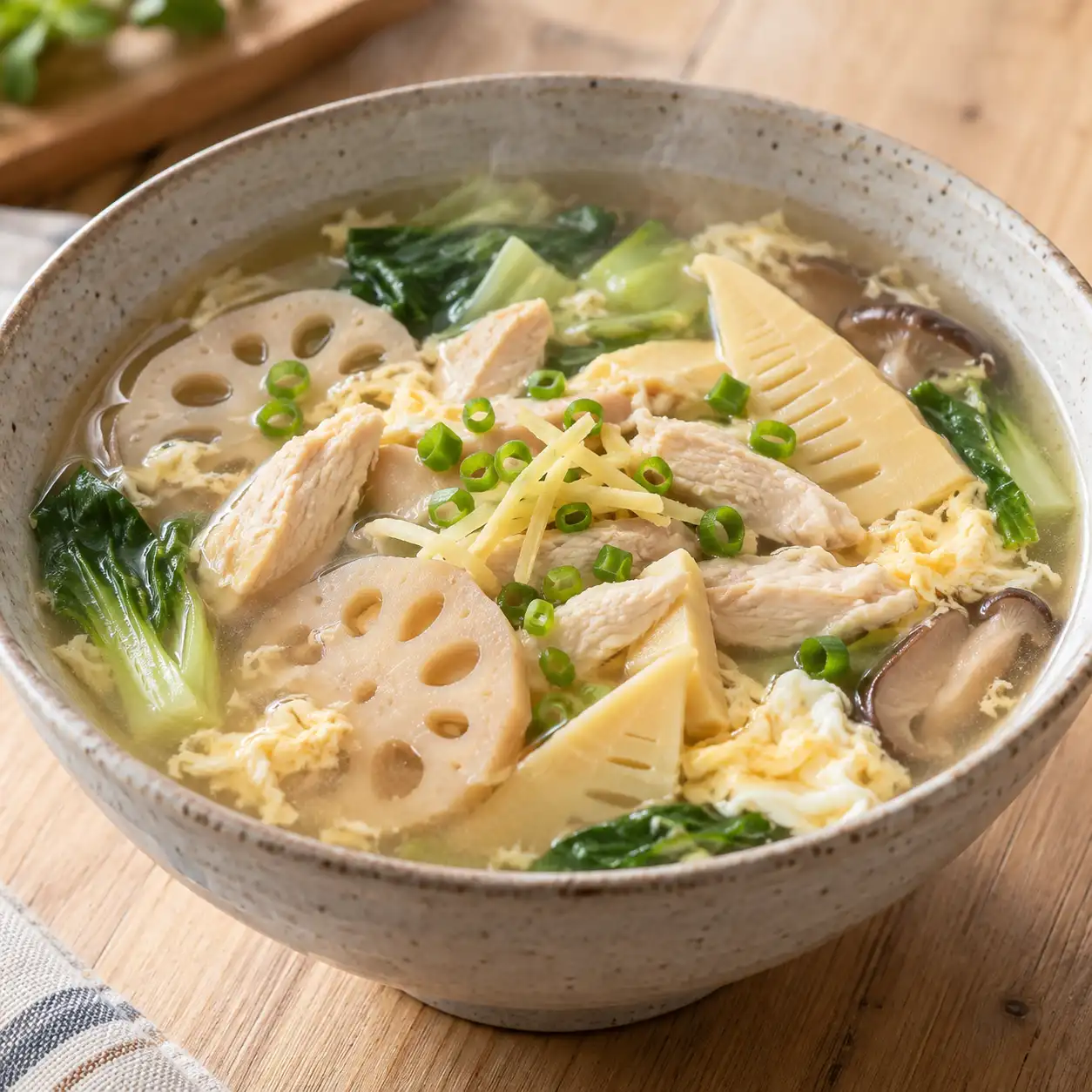 味噌雞柳蓮藕湯