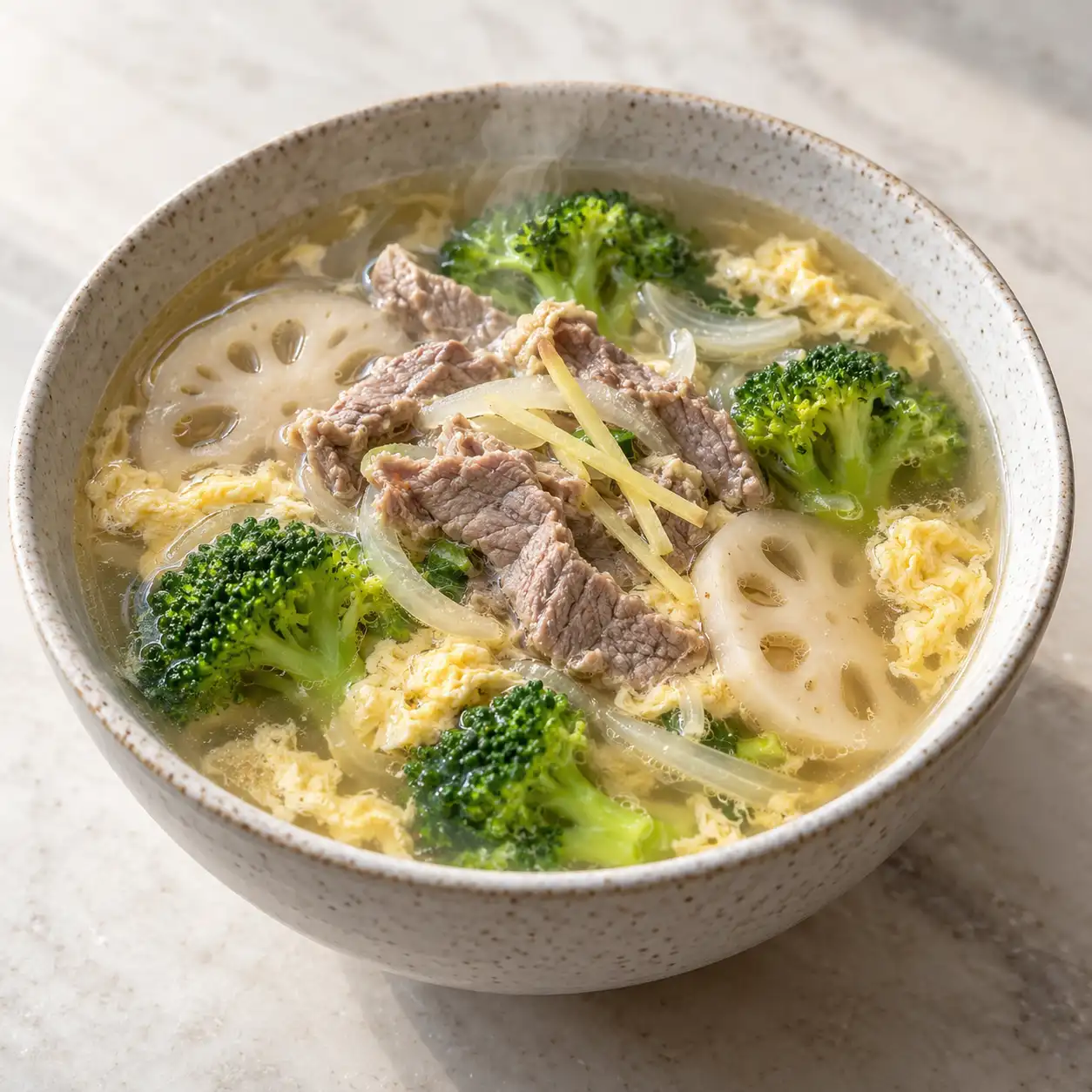 味噌牛柳蓮藕蔬菜湯