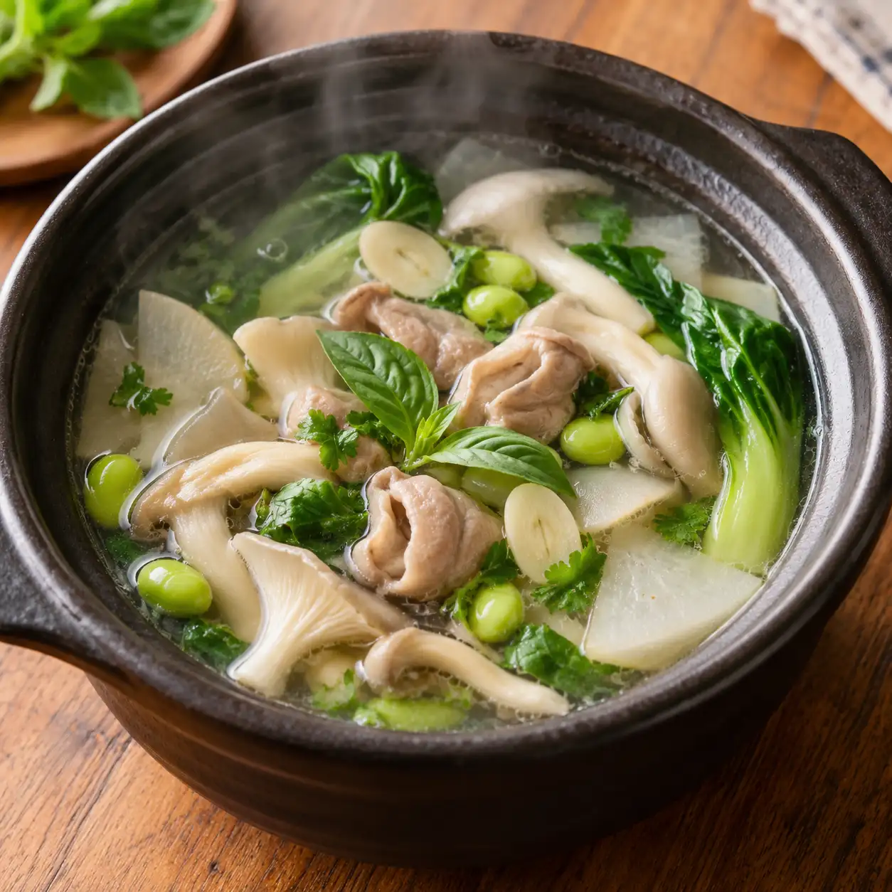 少量肥腸秀珍菇清湯