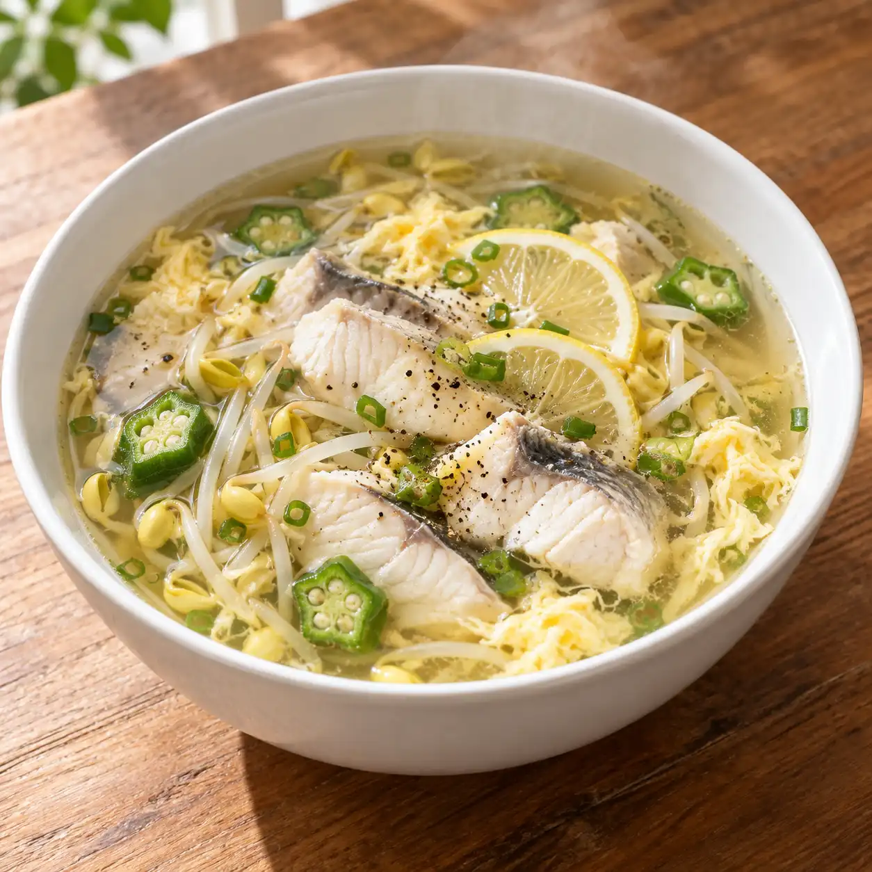 檸檬虱目魚黃豆芽蛋花湯