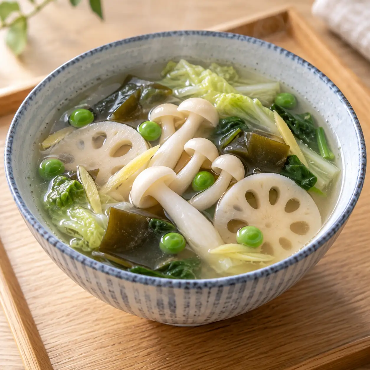 昆布白精靈菇蓮藕湯