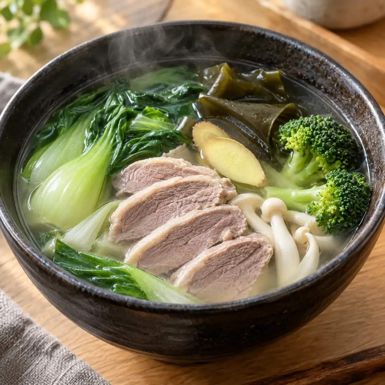 昆布鴨胸青江菜湯