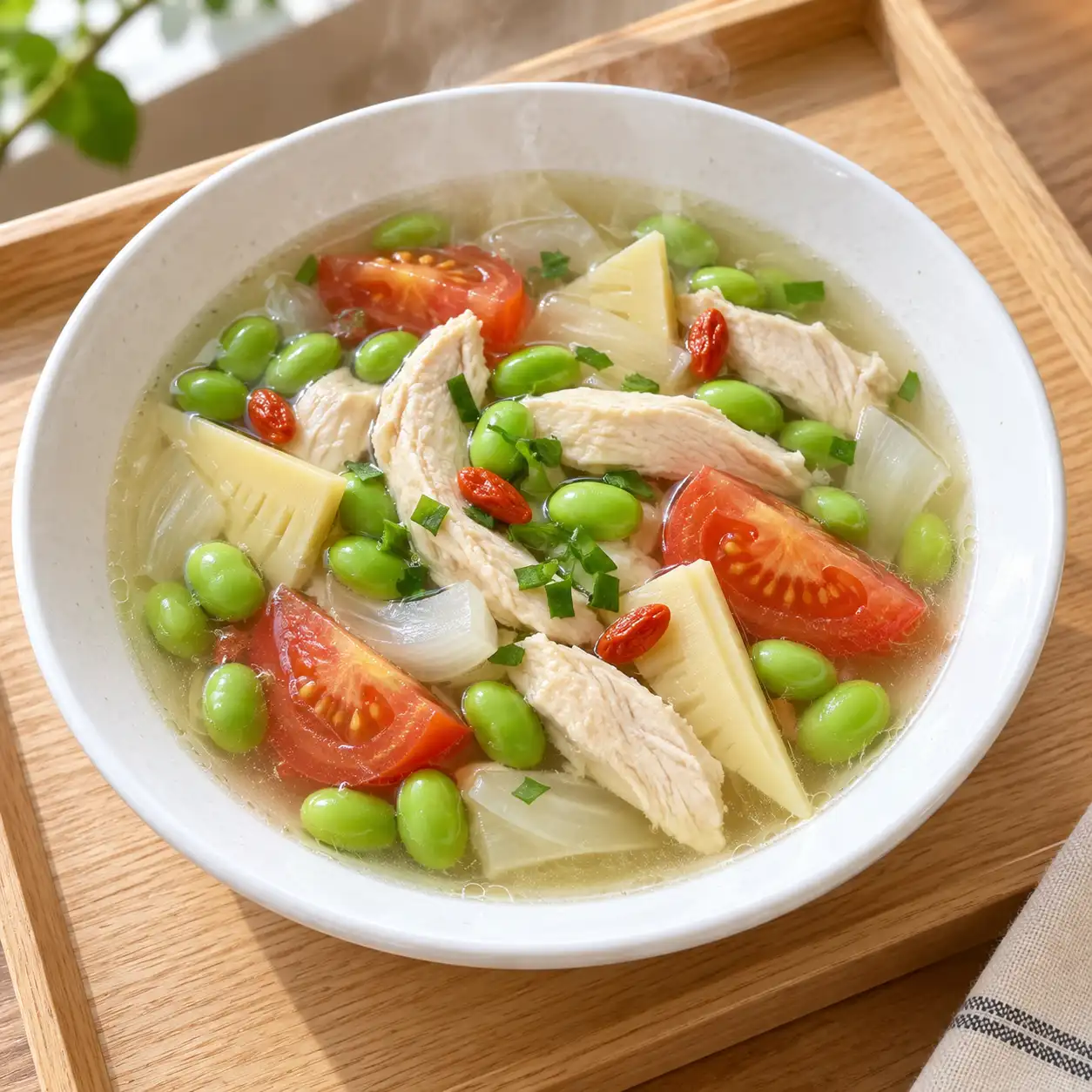 雞柳毛豆清湯