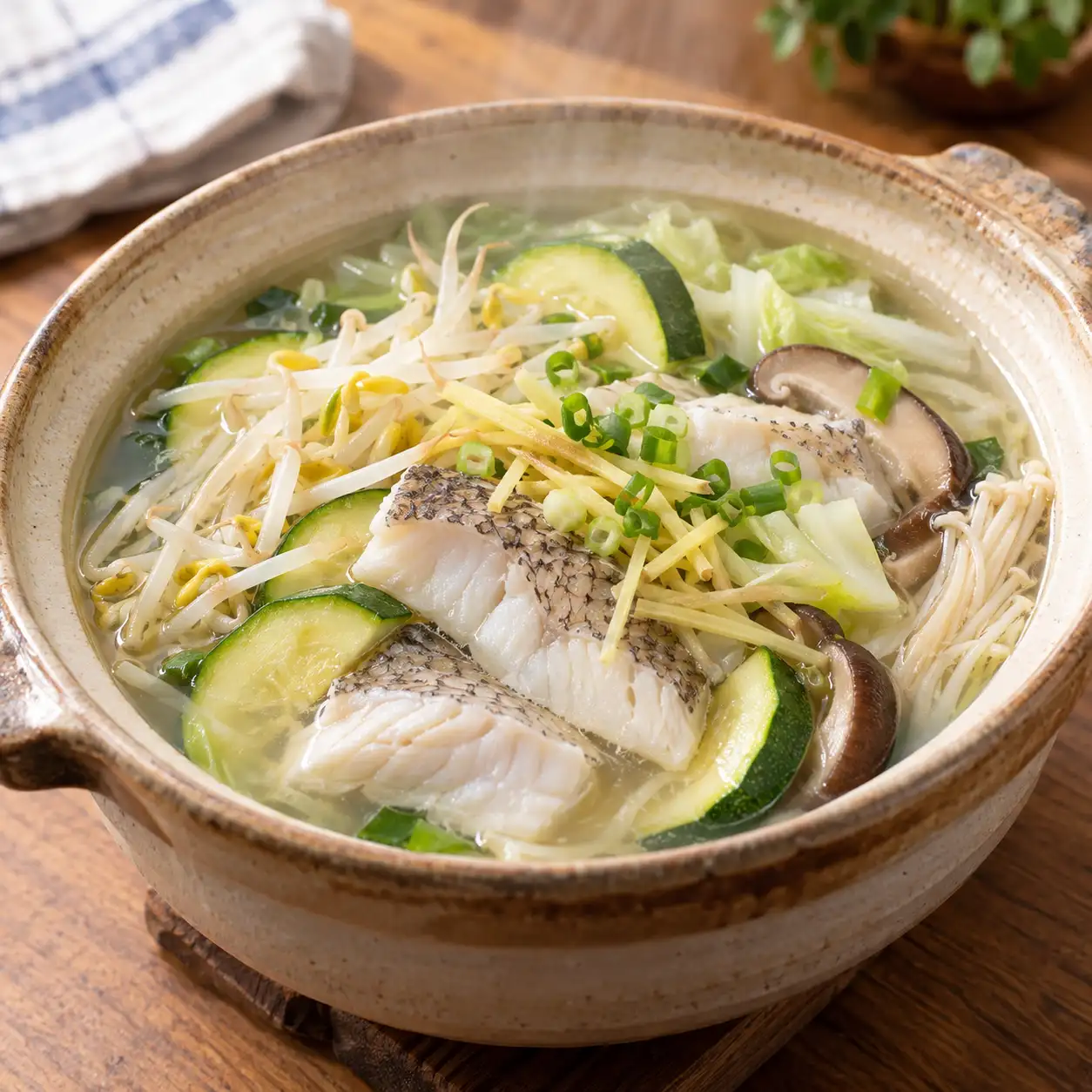 昆布鯛魚櫛瓜蔬菜湯