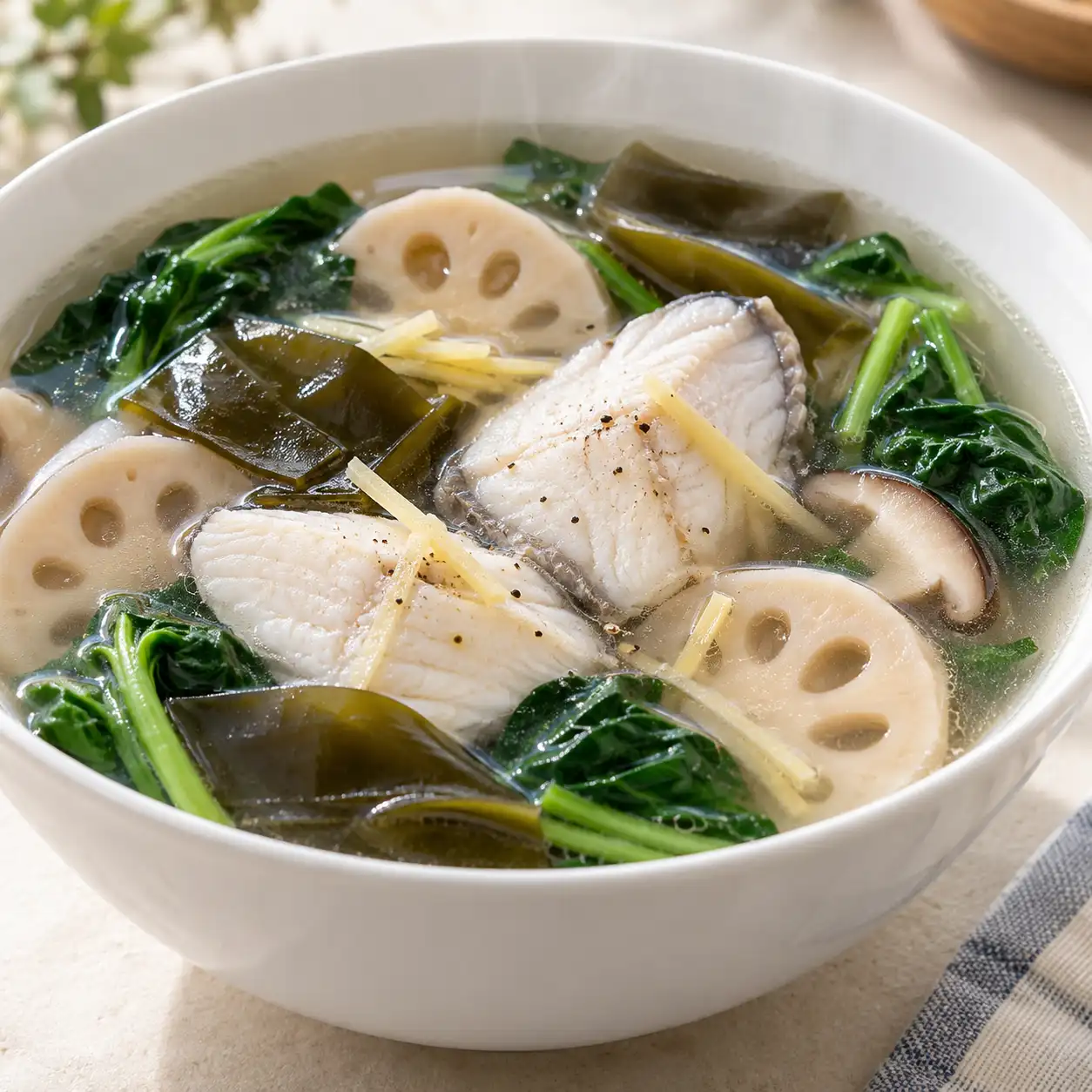 昆布虱目魚蓮藕蔬菜湯
