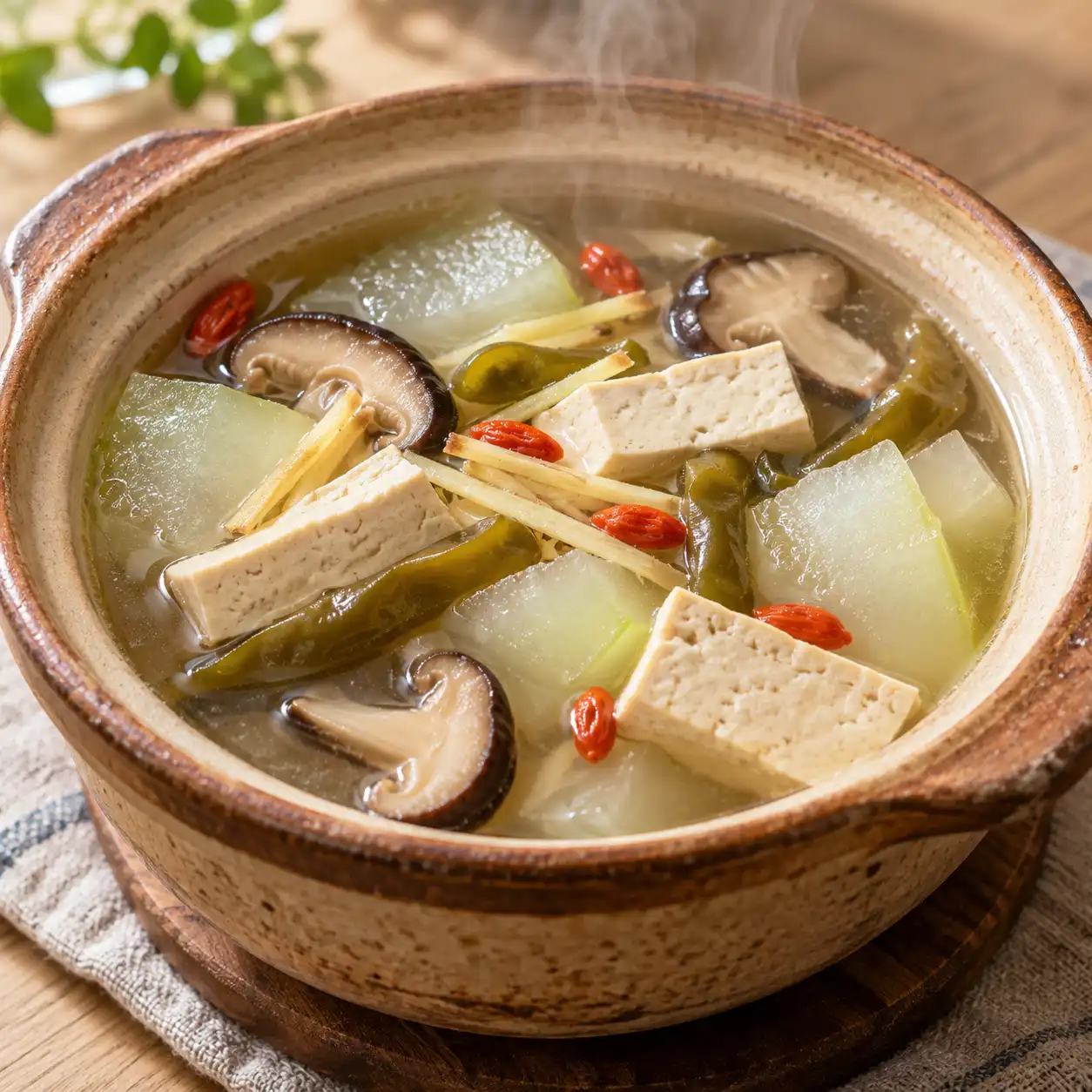 剝皮辣椒豆干冬瓜湯