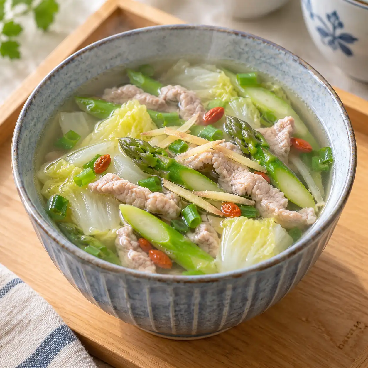 瘦肉絲蘆筍清湯