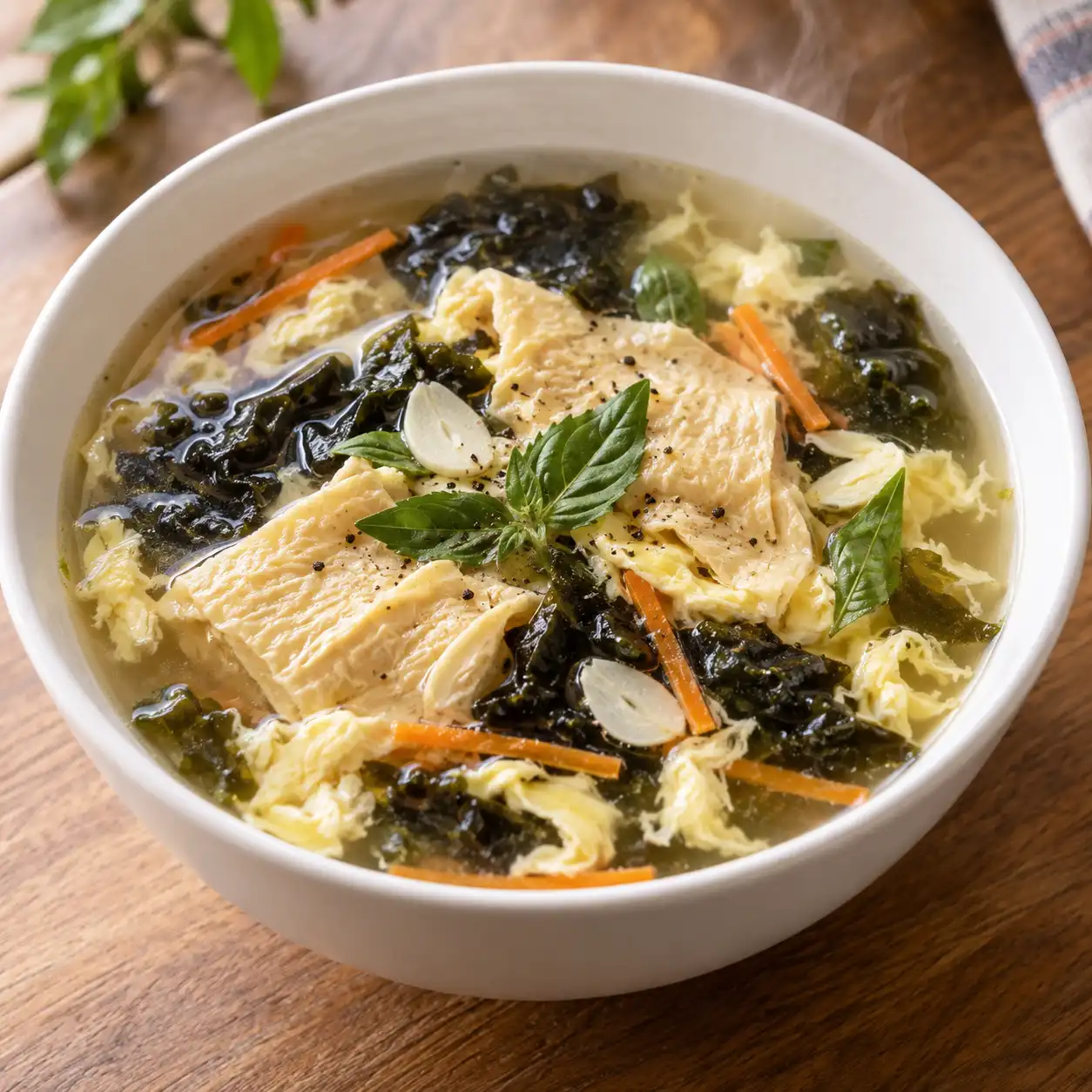豆皮紫菜清湯