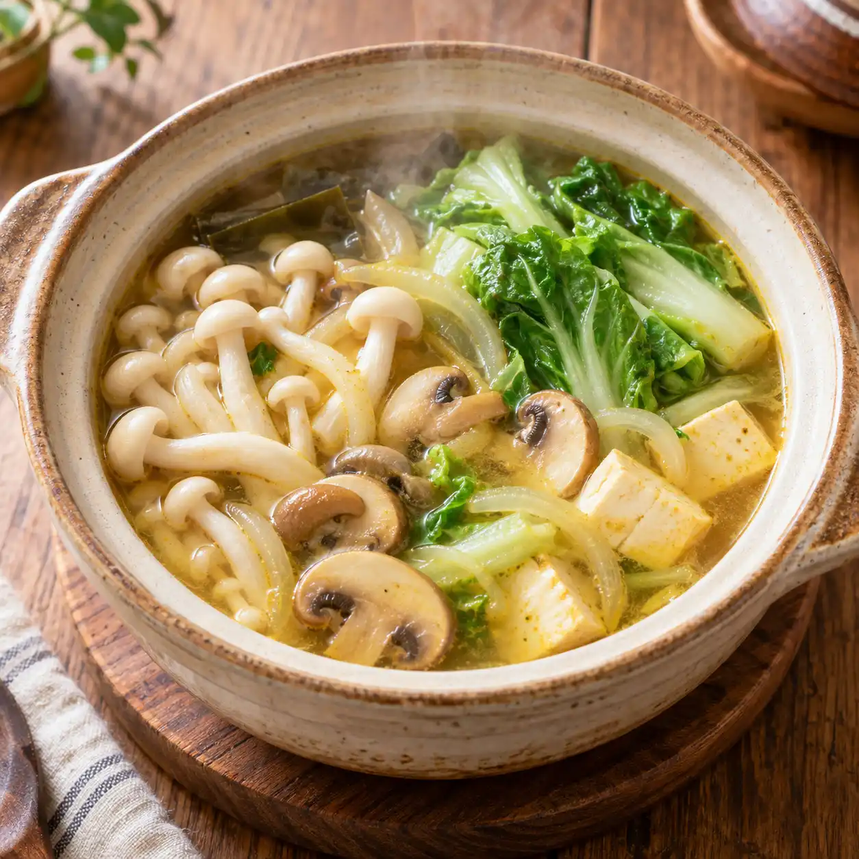 咖哩白精靈菇蘑菇小火鍋