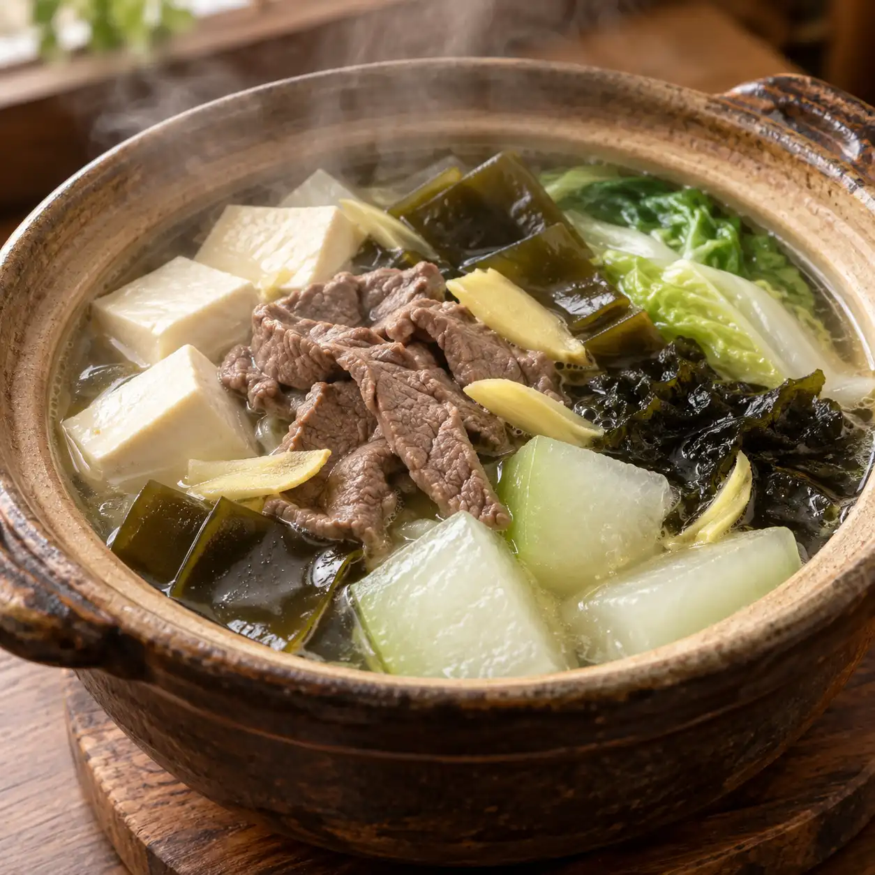 牛柳冬瓜蔬菜煲
