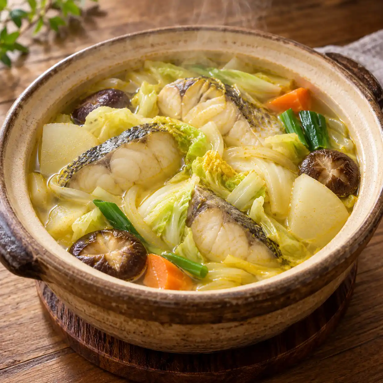 鱸魚高麗菜砂鍋