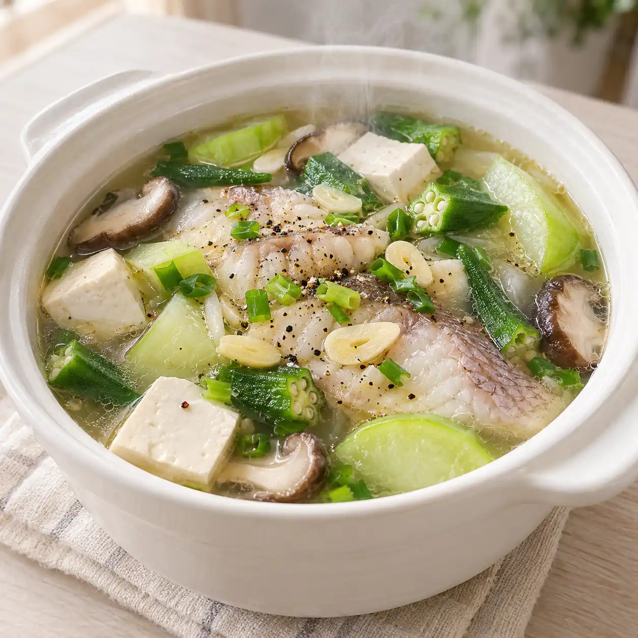 蒜香鯛魚秋葵鍋