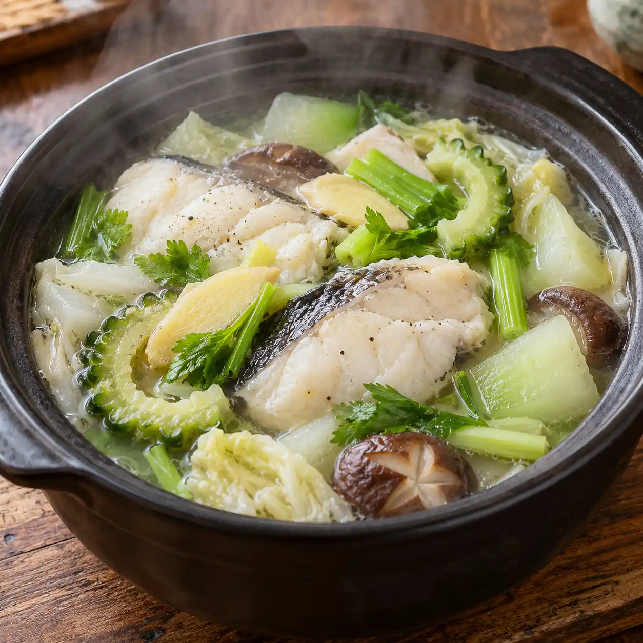 鱈魚苦瓜蔬菜煲