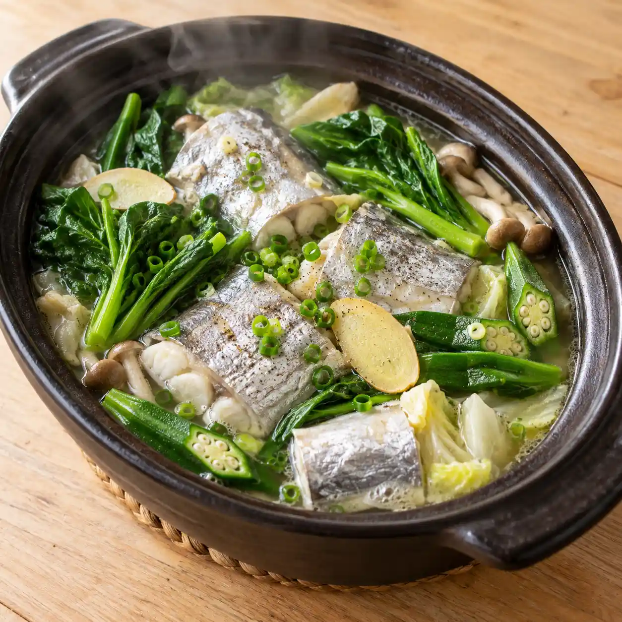 白帶魚芥藍蔬菜煲