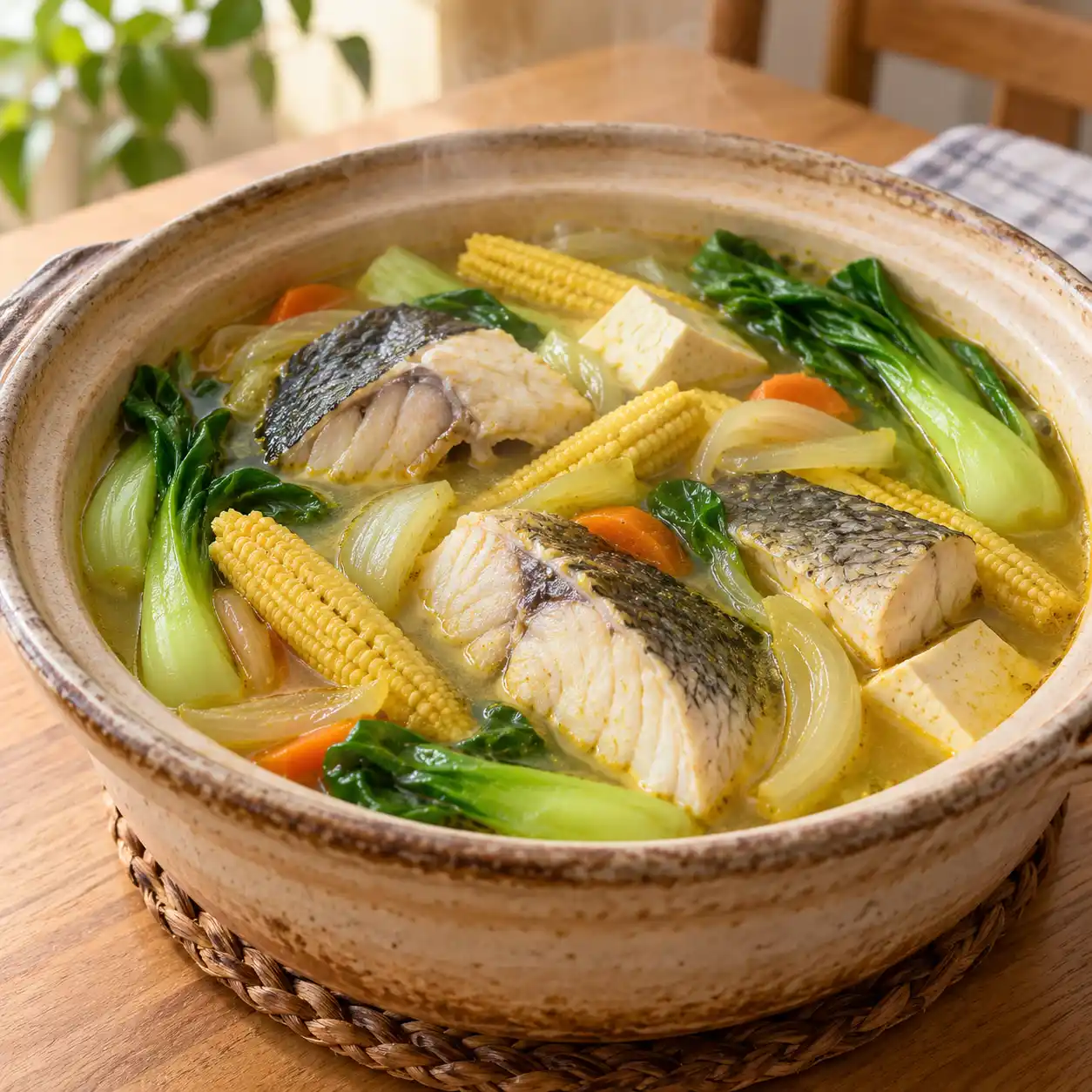 虱目魚玉米筍蔬菜煲