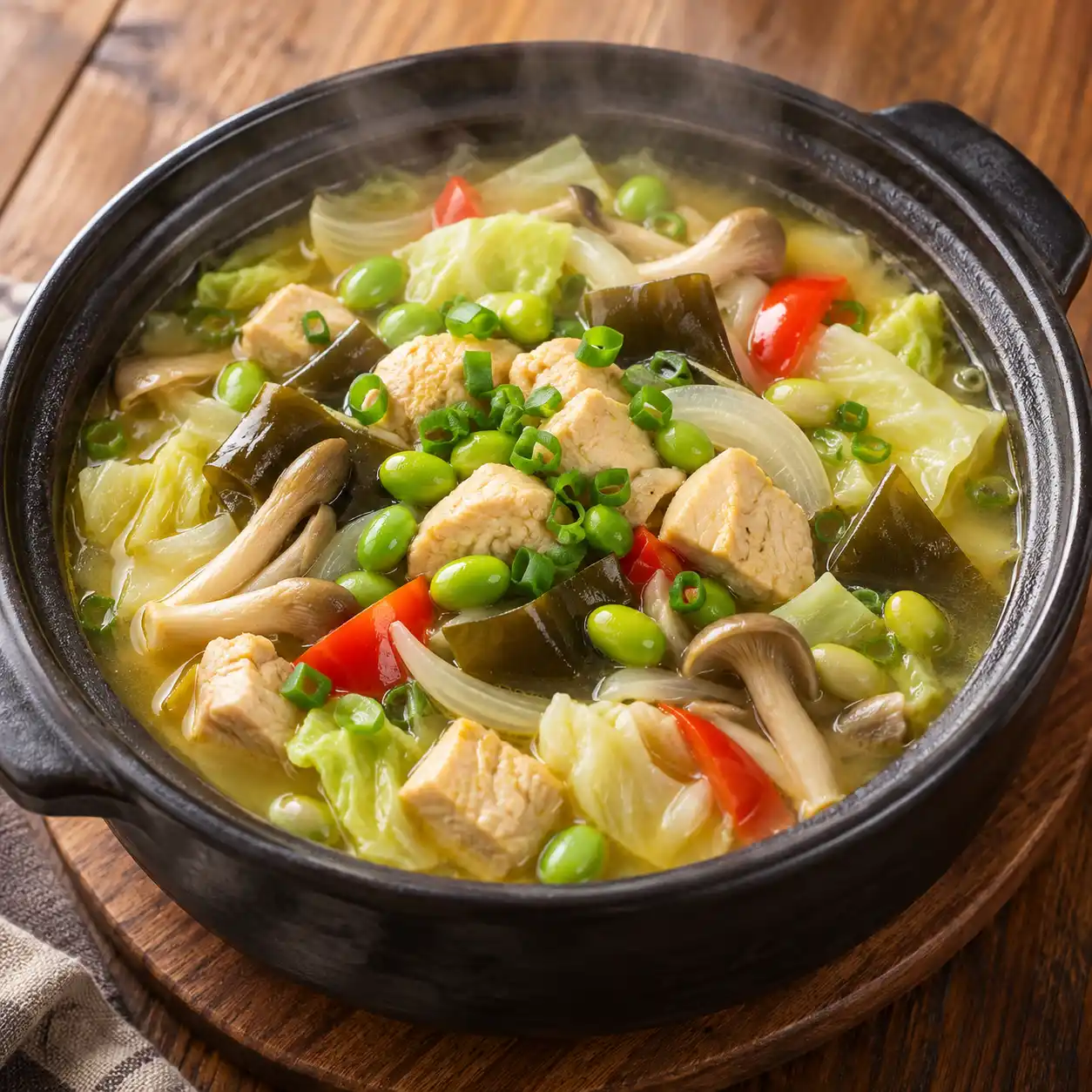 雞丁毛豆昆布鍋