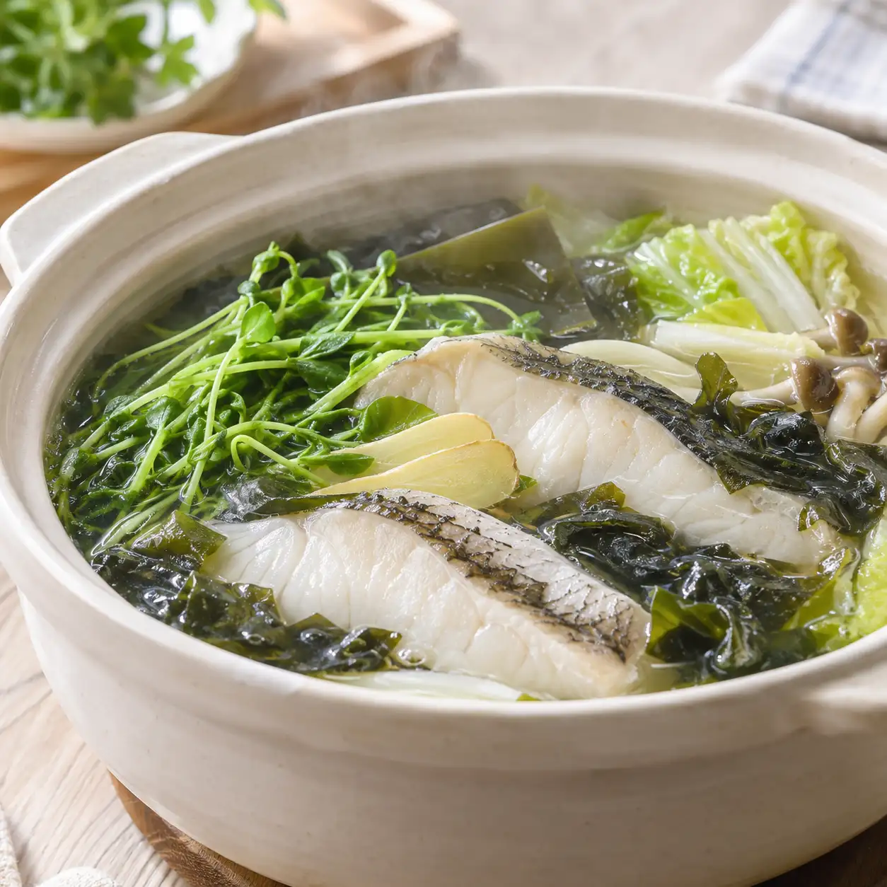 鱈魚紫菜砂鍋