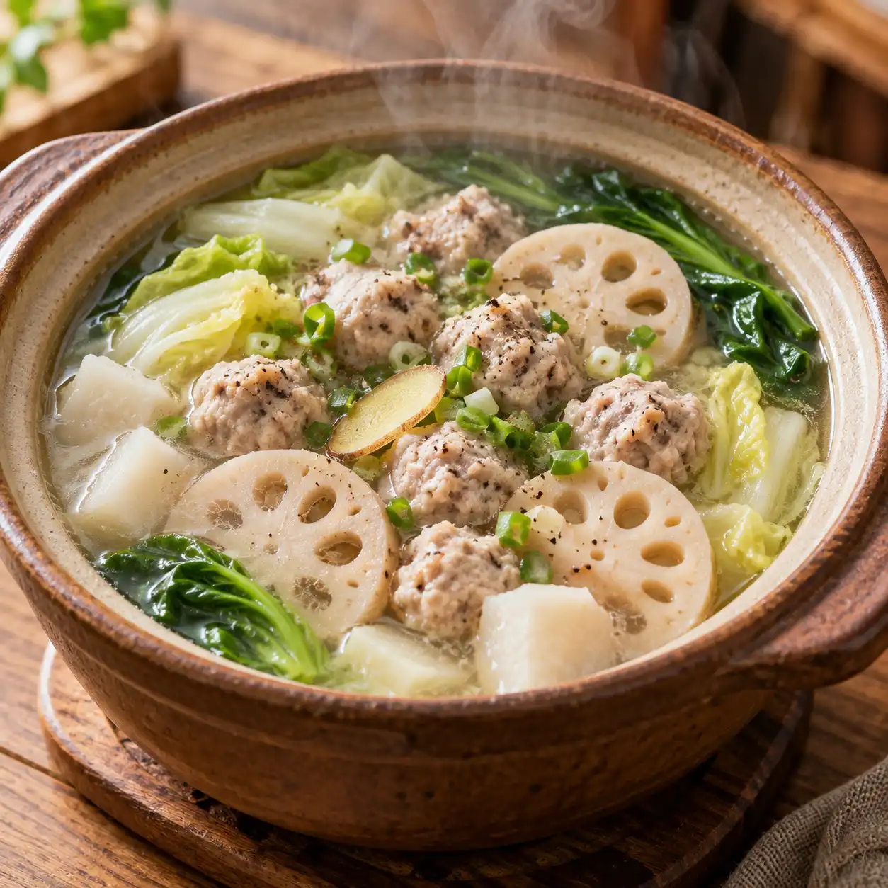 胡椒瘦絞肉蓮藕鍋