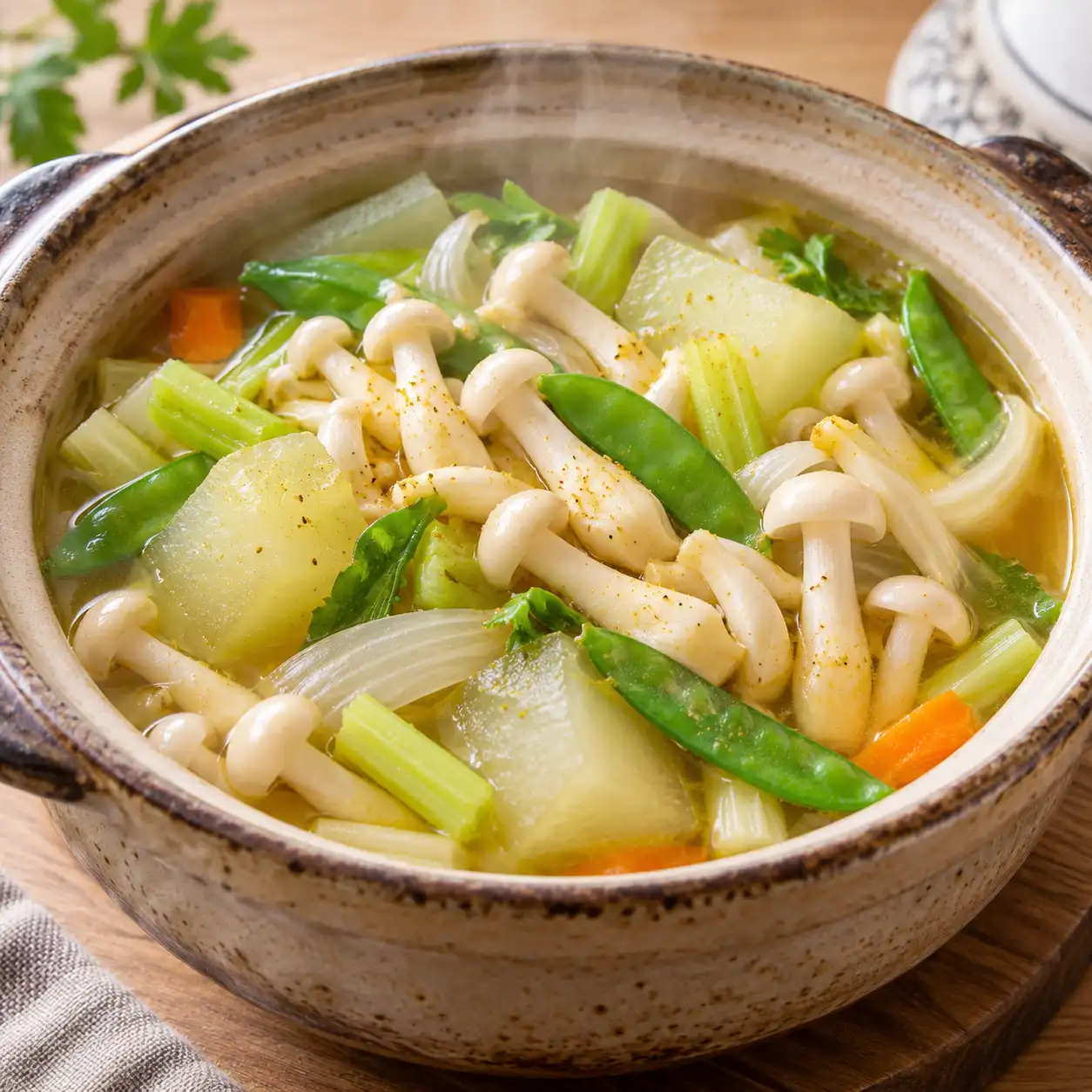 白精靈菇冬瓜蔬菜煲