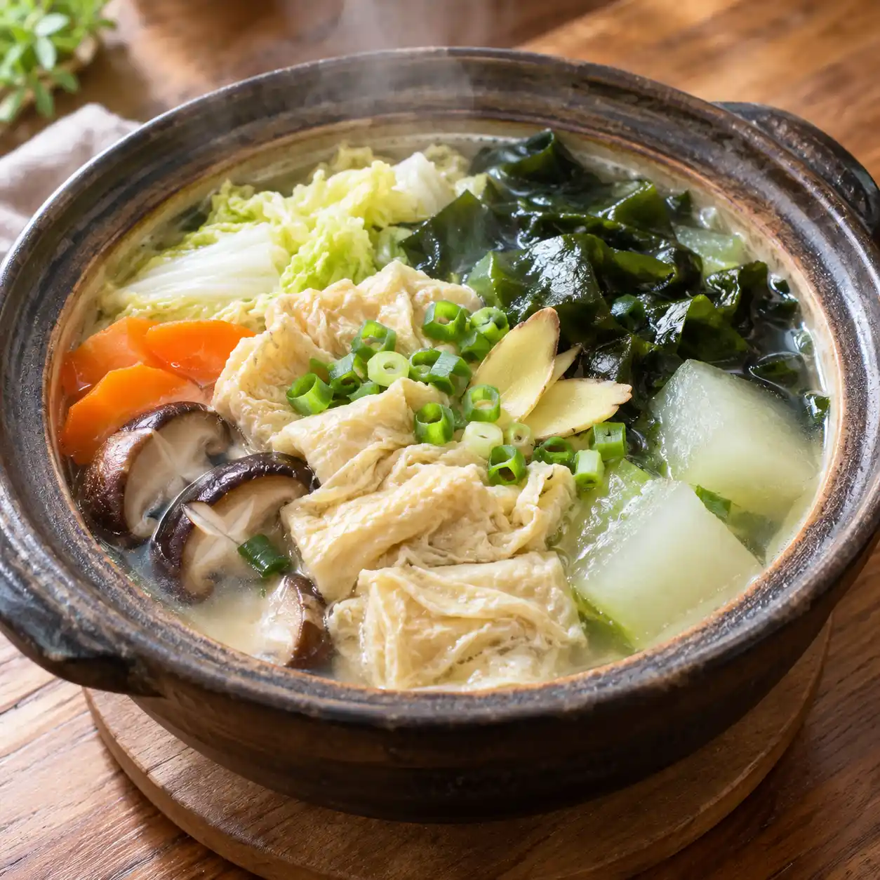 豆皮海帶芽砂鍋