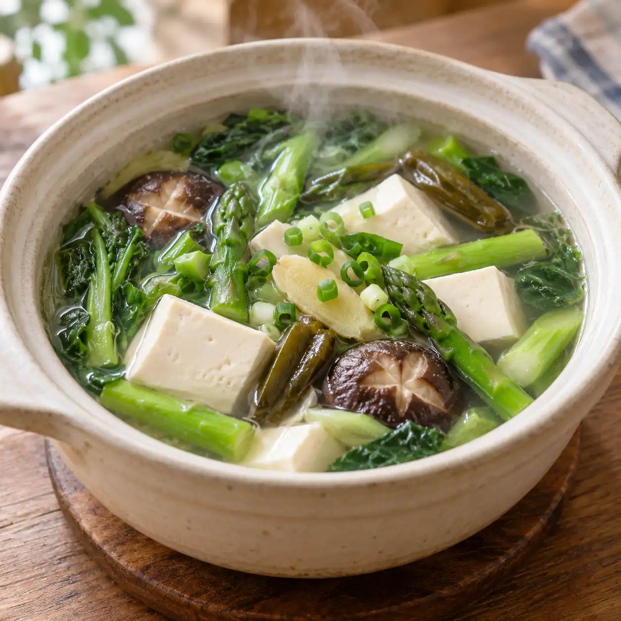 嫩豆腐蘆筍砂鍋