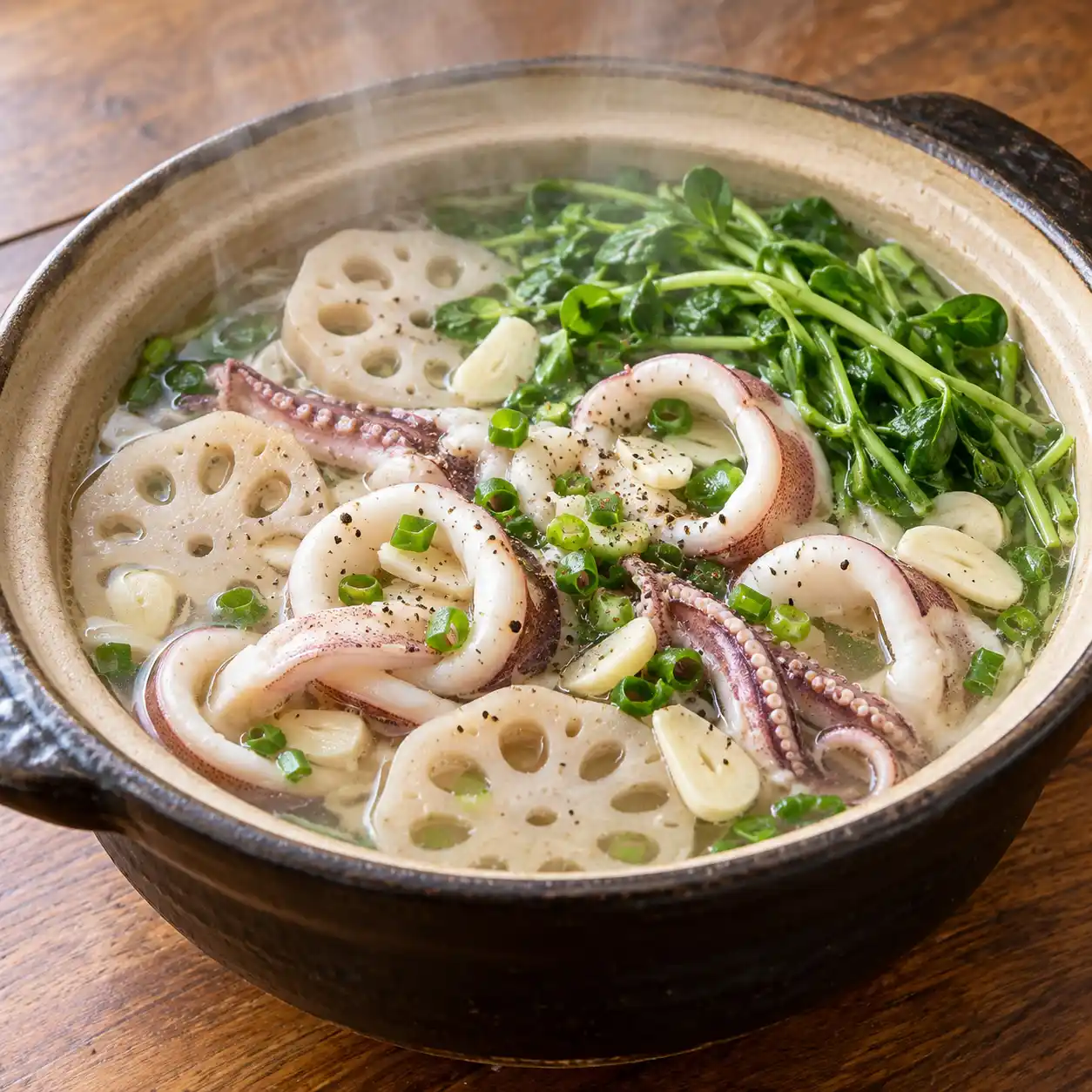 蒜香透抽蓮藕鍋