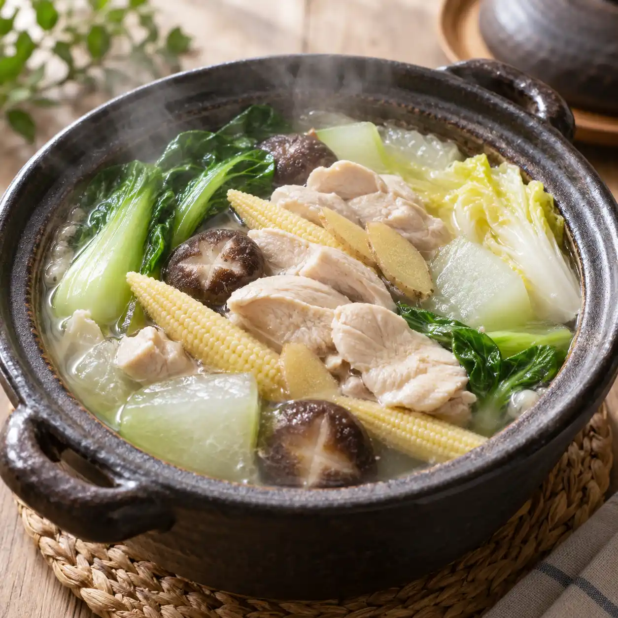 雞肉片玉米筍砂鍋