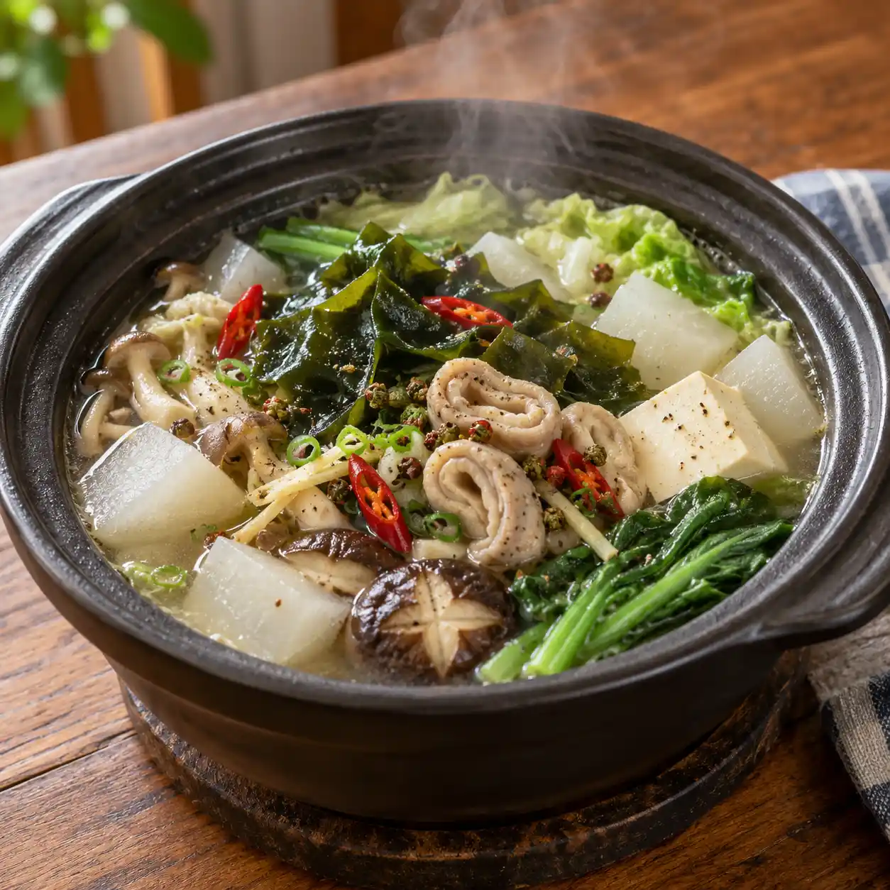 椒麻少量肥腸海帶芽鍋
