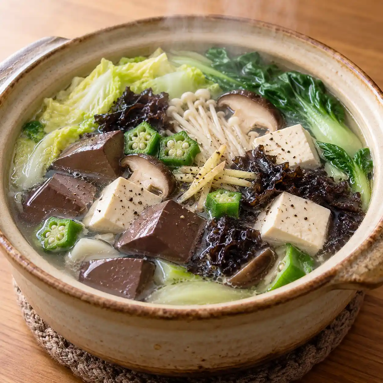 白胡椒鴨血紫菜豆腐煲