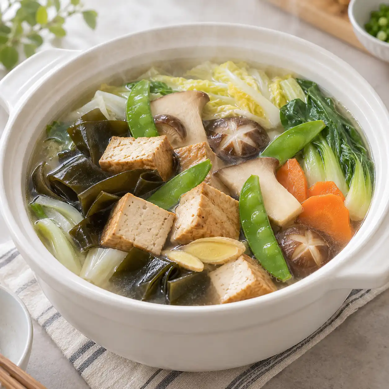 豆干荷蘭豆昆布鍋