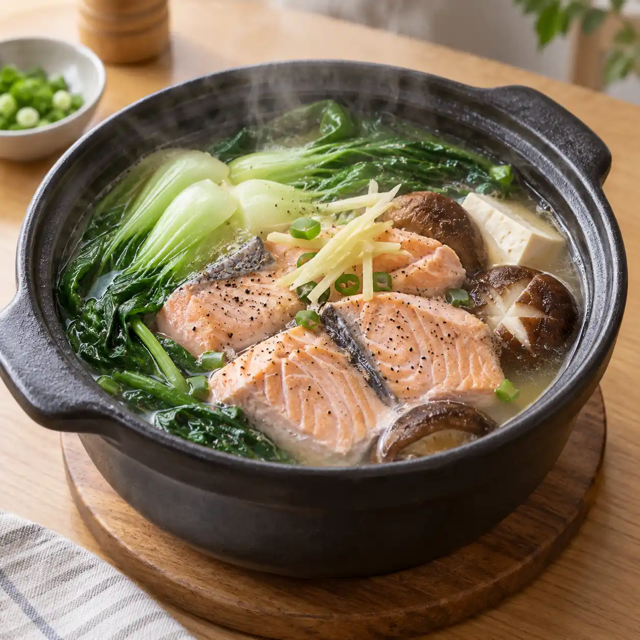 胡椒鮭魚青江菜小火鍋