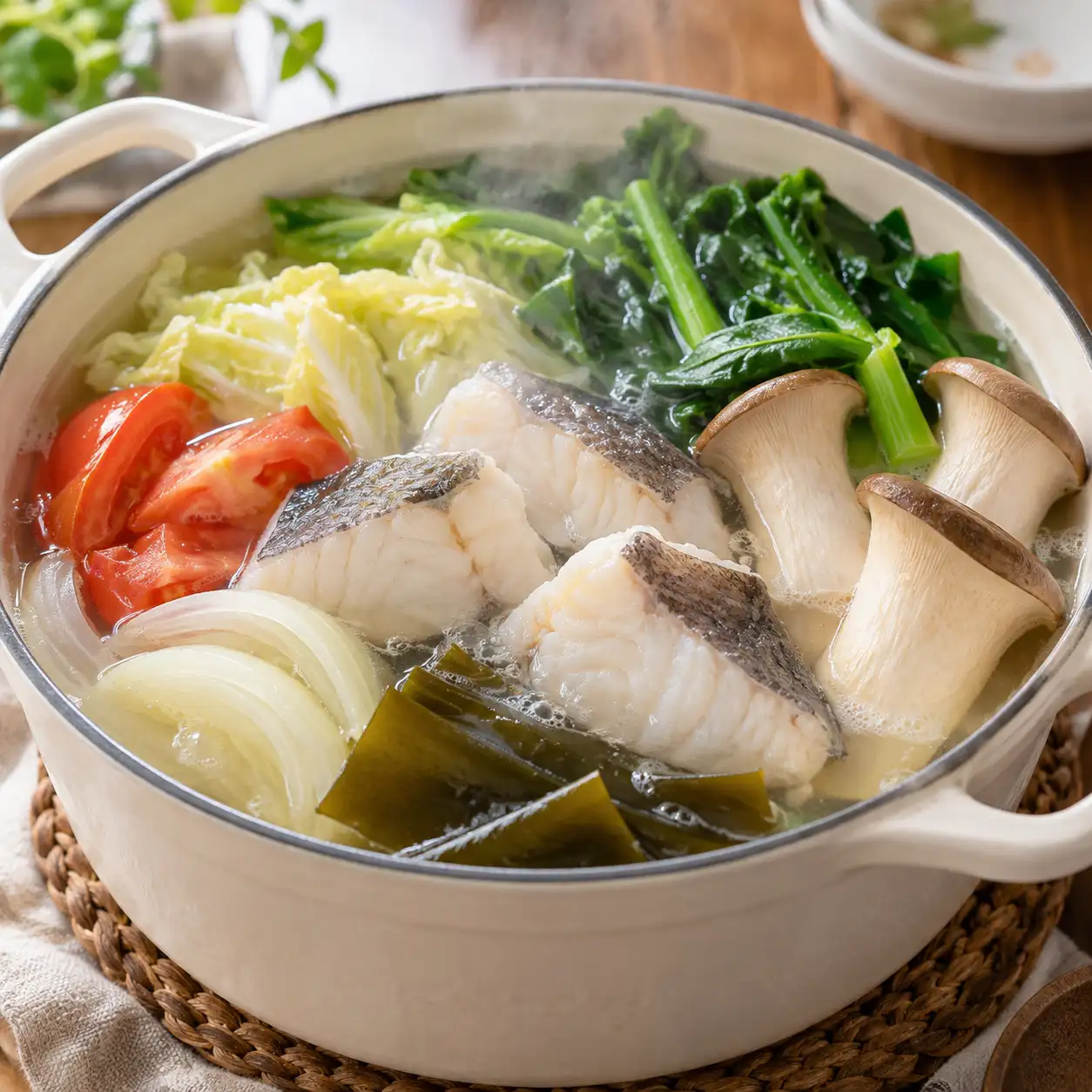 鱈魚杏鮑菇昆布鍋