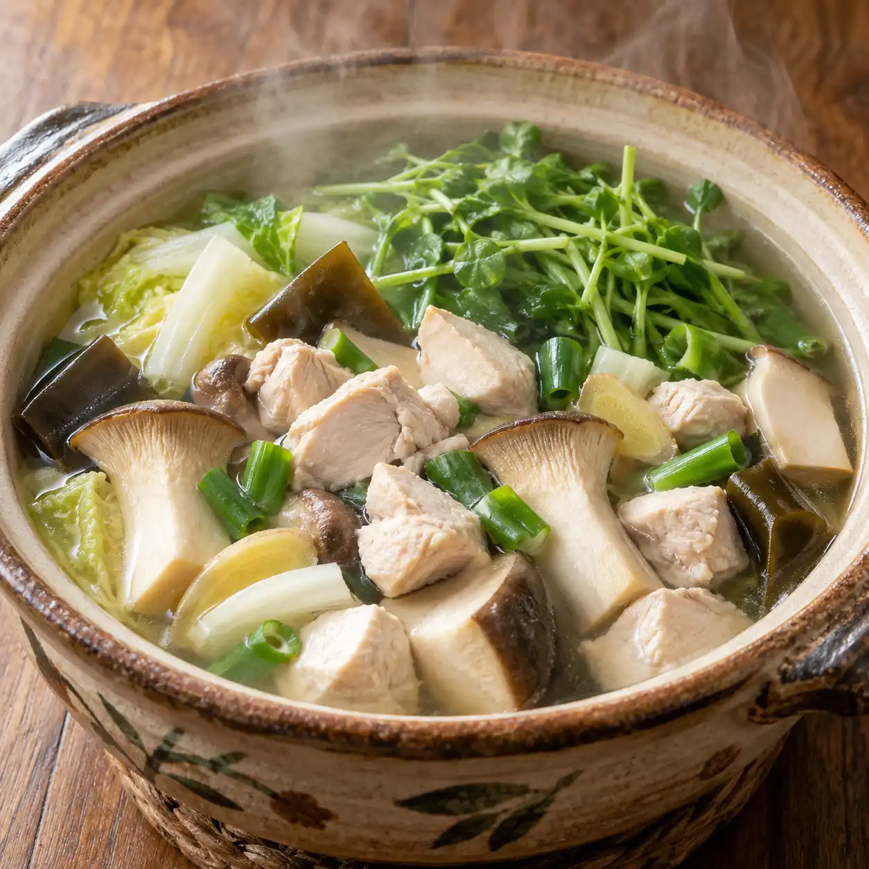 雞丁杏鮑菇昆布鍋