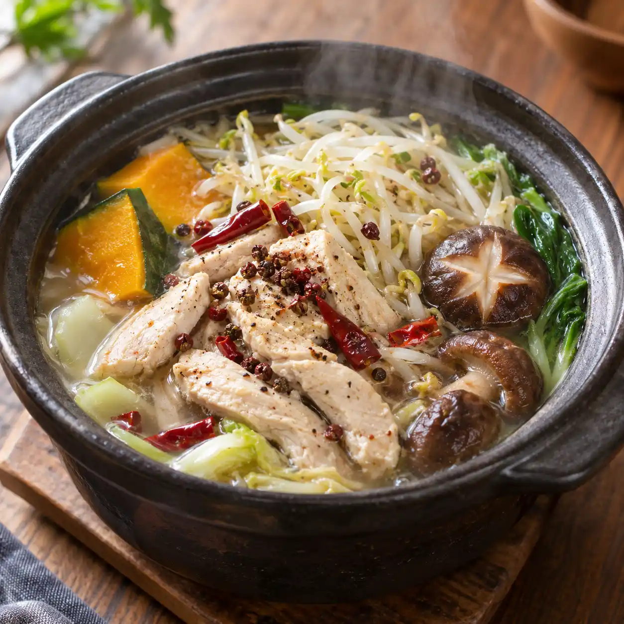 椒麻雞柳綠豆芽小火鍋