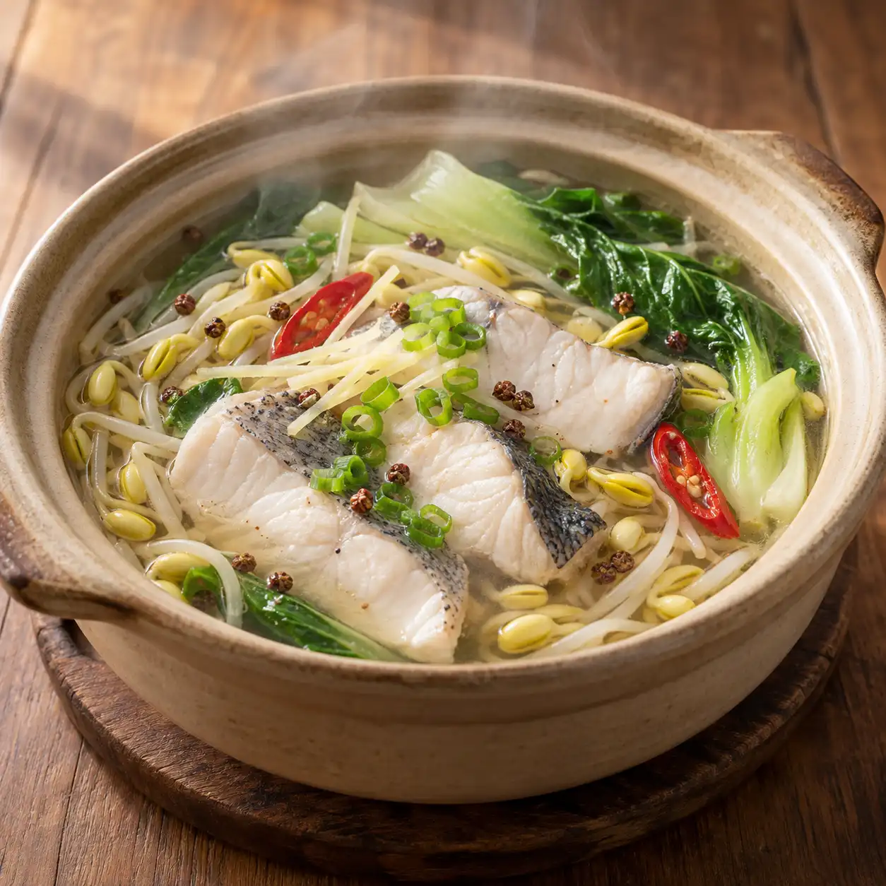 椒麻虱目魚黃豆芽鍋