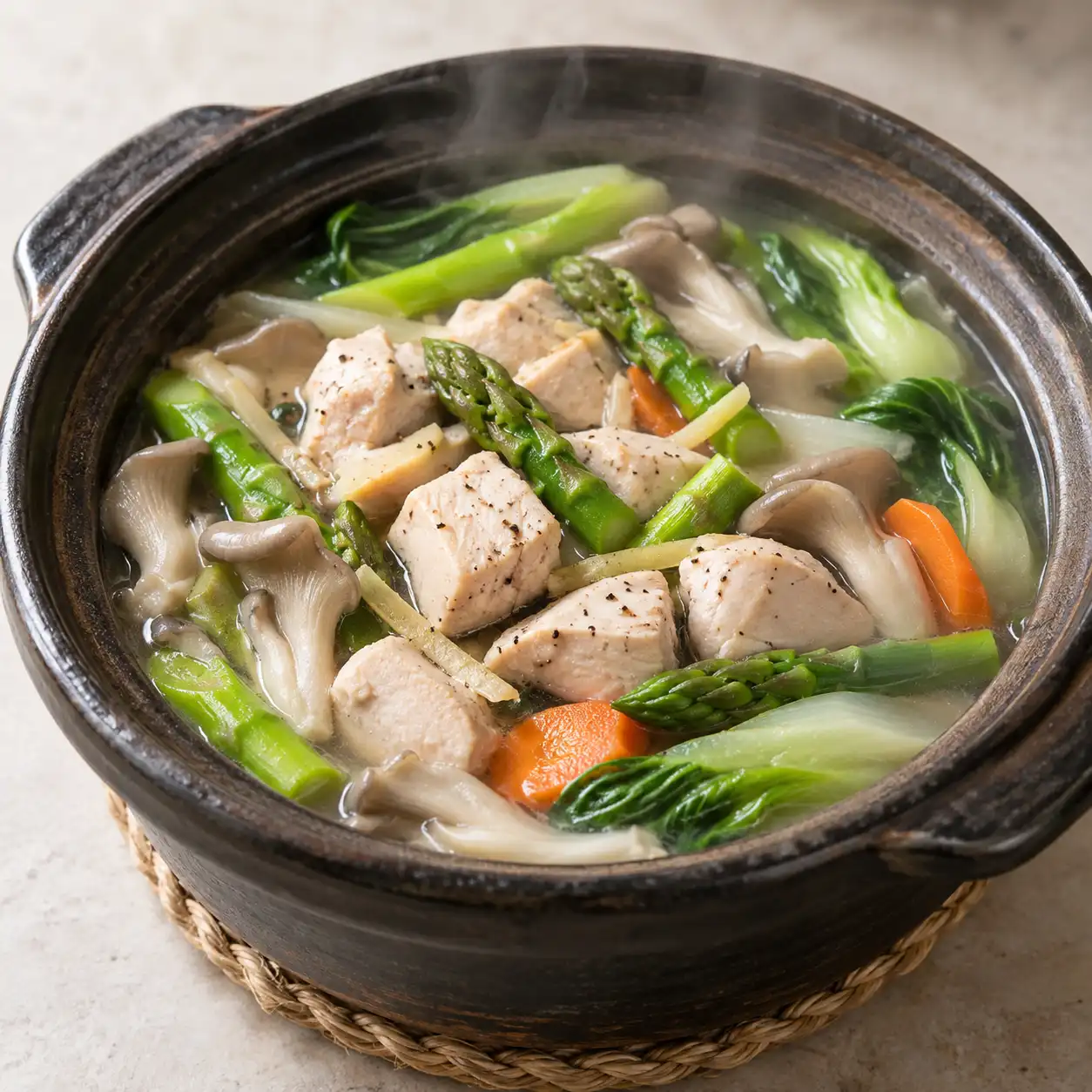 雞丁蘆筍砂鍋