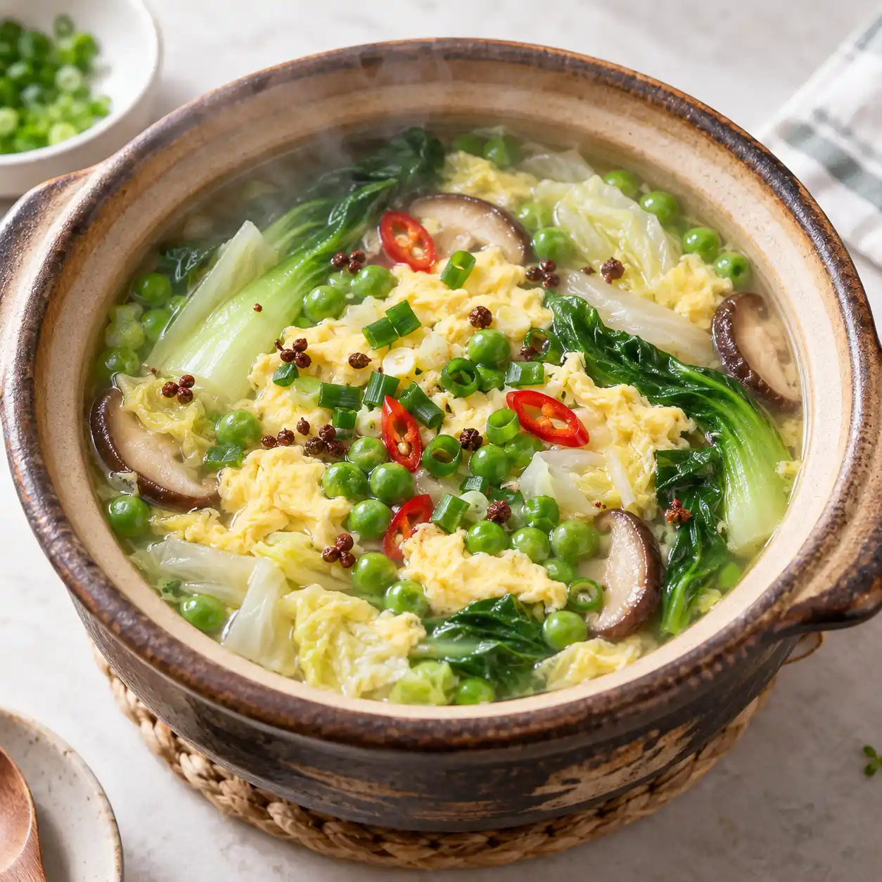 雞蛋豌豆砂鍋