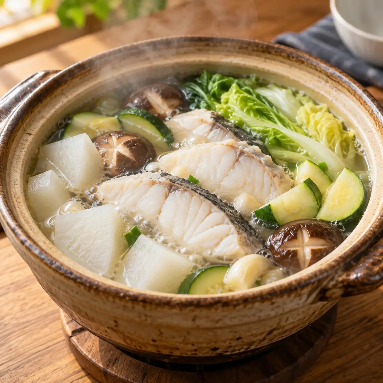 鱈魚白蘿蔔蔬菜煲