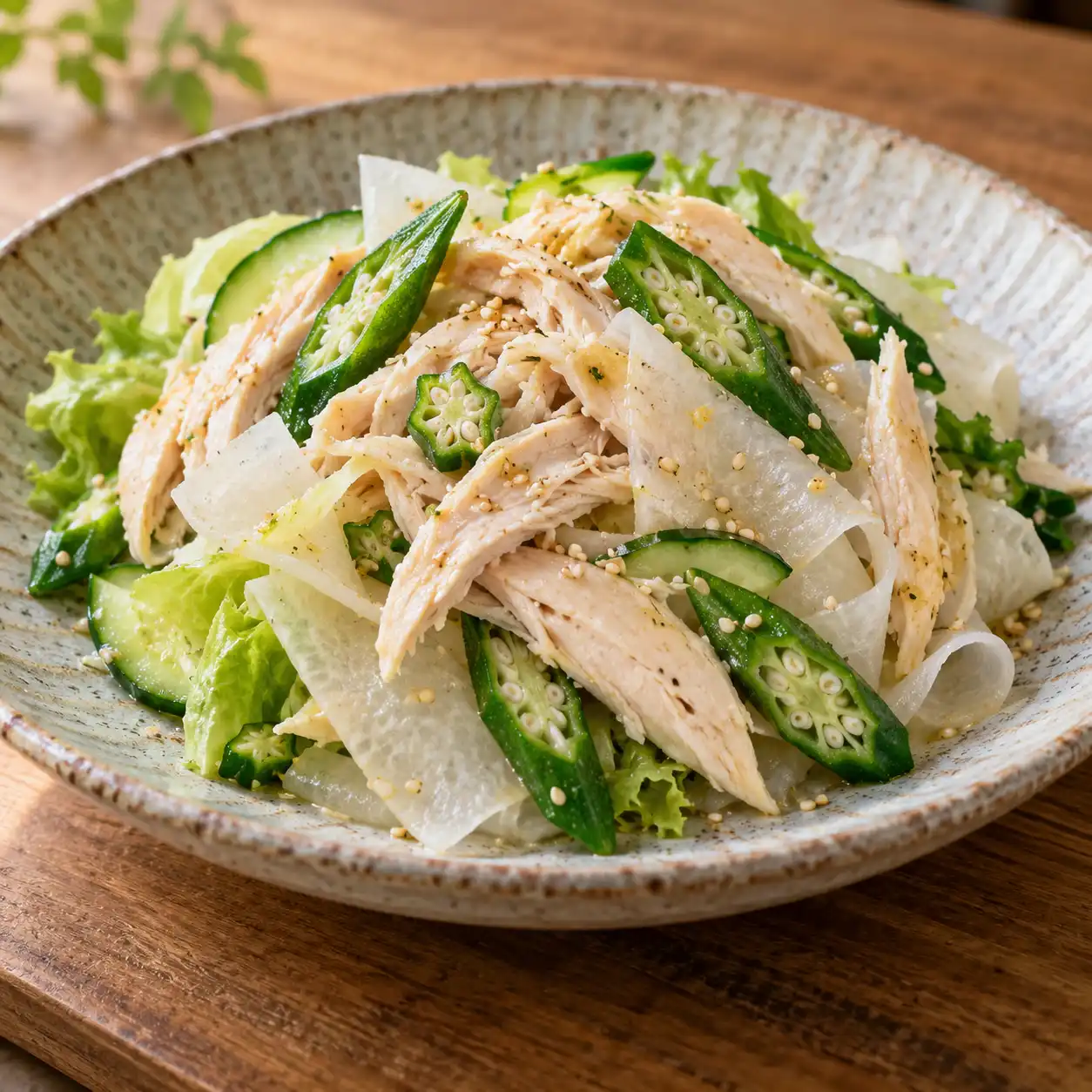 芝麻醋雞肉片白蘿蔔手撕盤