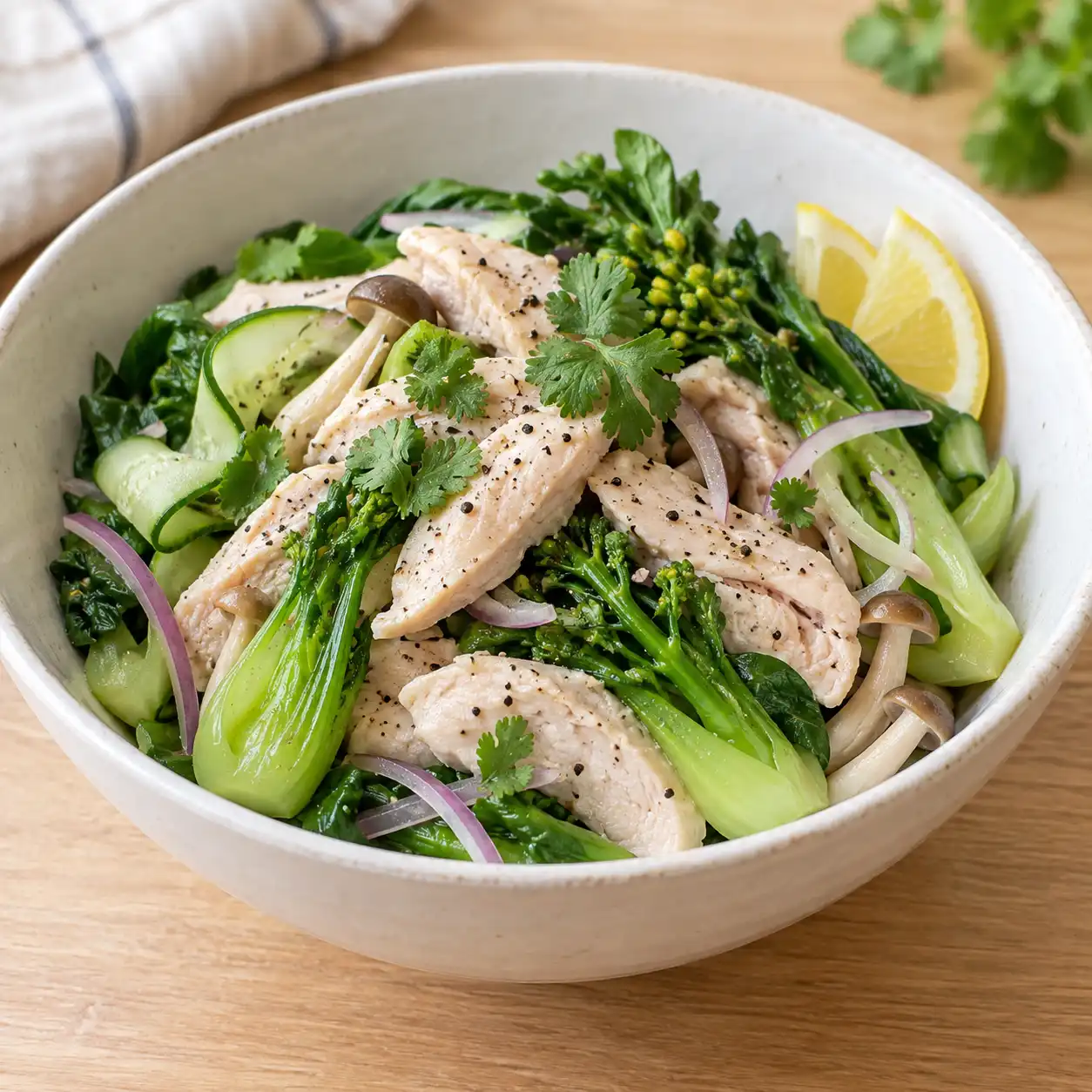雞腿青江菜涼拌