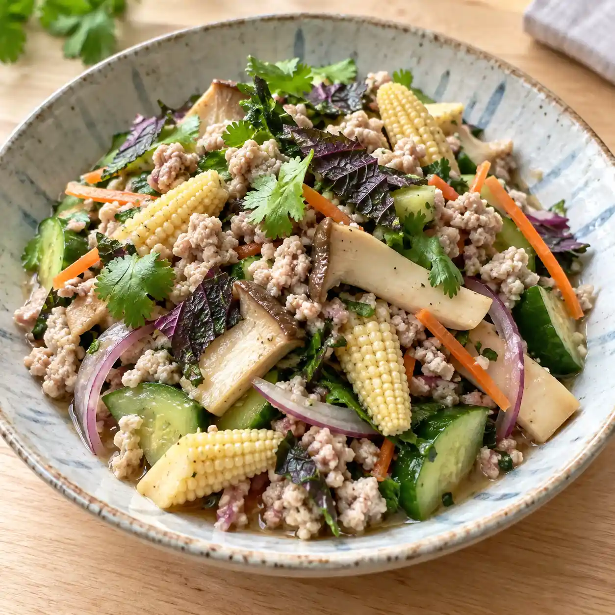 紫蘇梅醋涼拌瘦絞肉