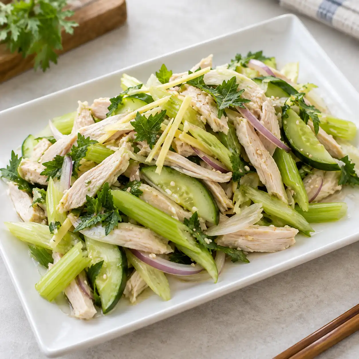 雞肉片芹菜涼拌