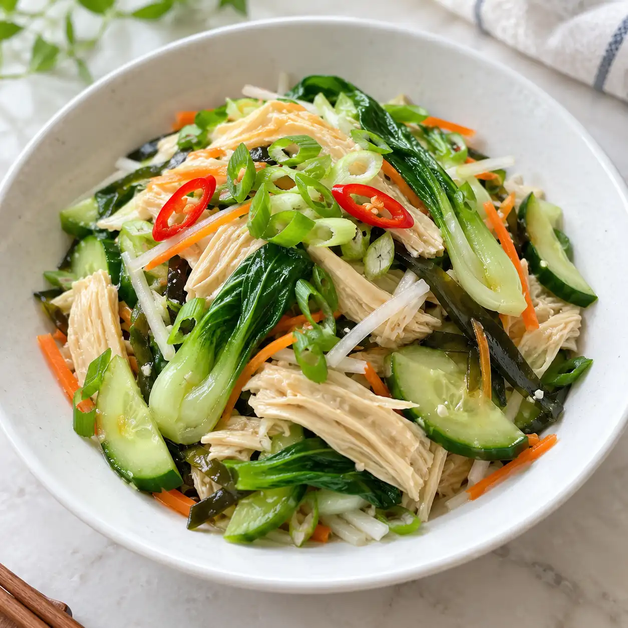豆皮青江菜涼拌