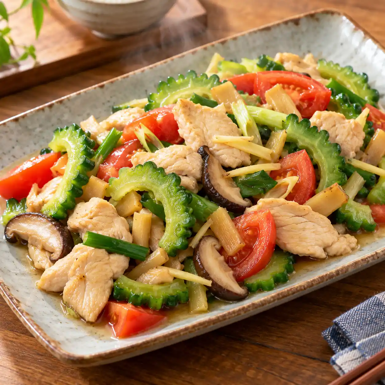 醬筍雞肉片苦瓜