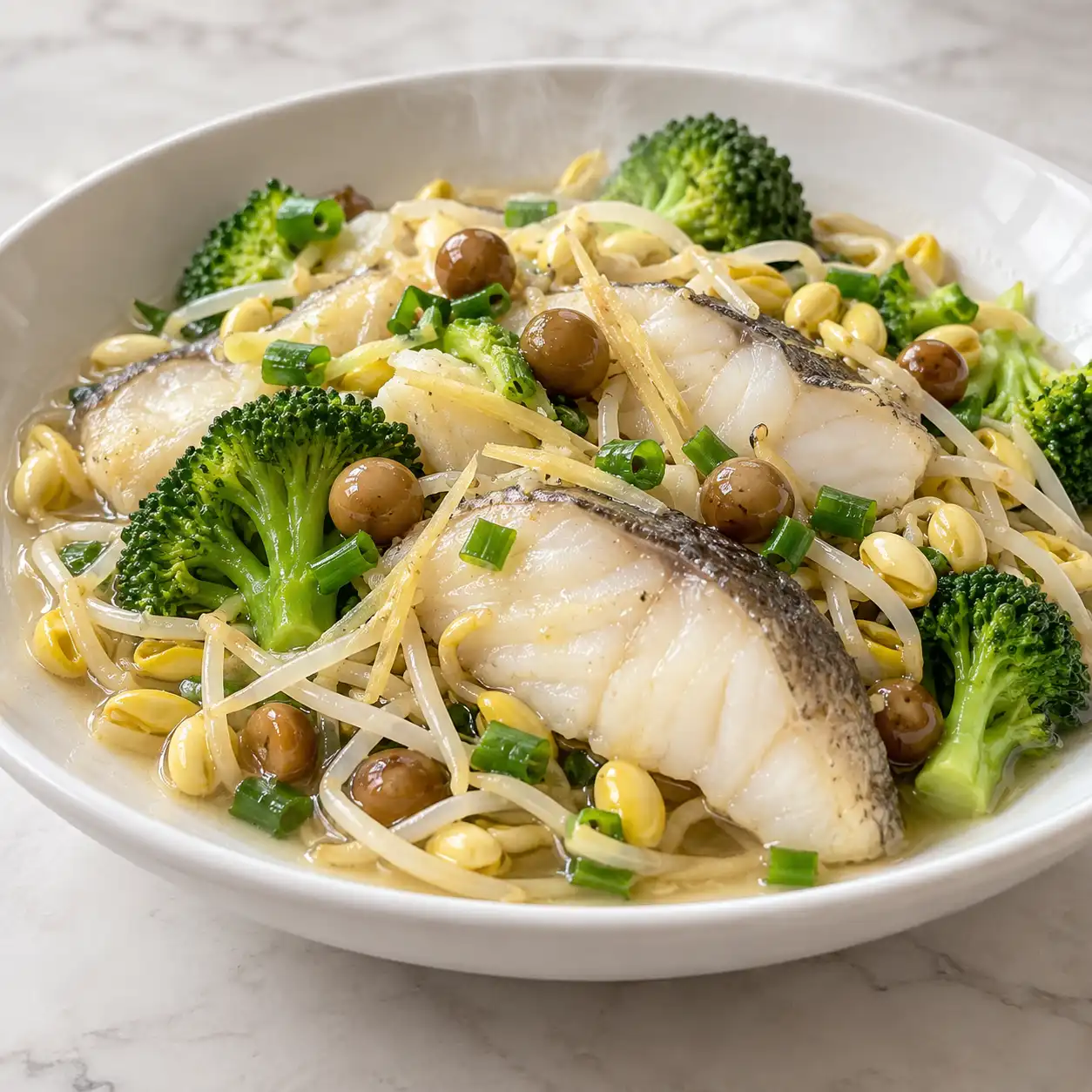 破布子鱈魚黃豆芽